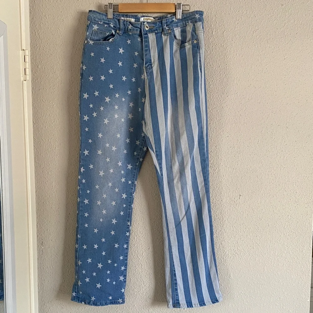 Stars and Stripes Straight Leg Jeans